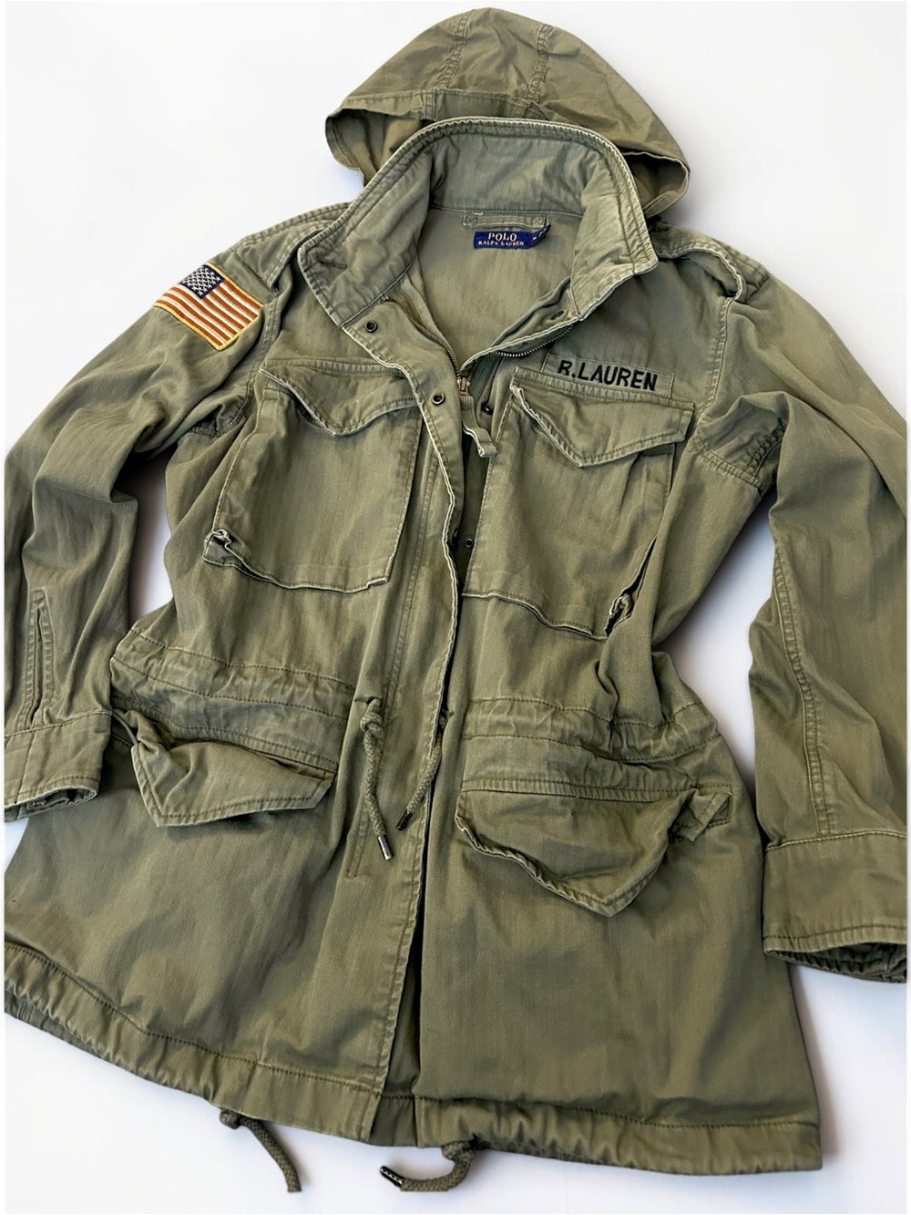 POLO Ralph Lauren Olive Green Utility Hooded Field Jacket
